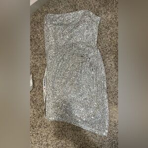 Silver Sequin Dress